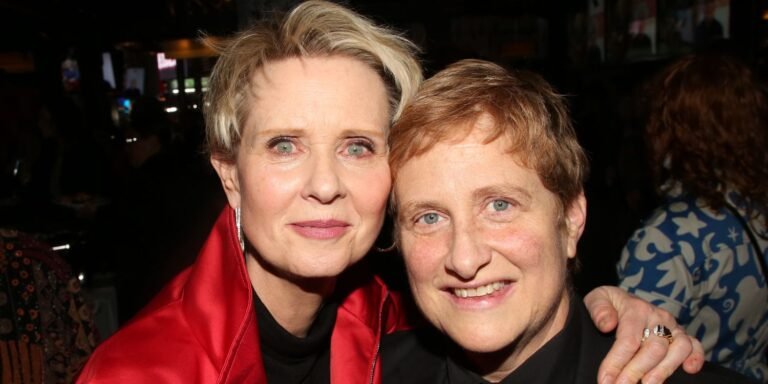 Cynthia Nixon wedding anniversary celebration with wife