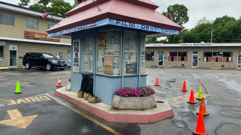 Grace Van Patten revisits the iconic condom hut