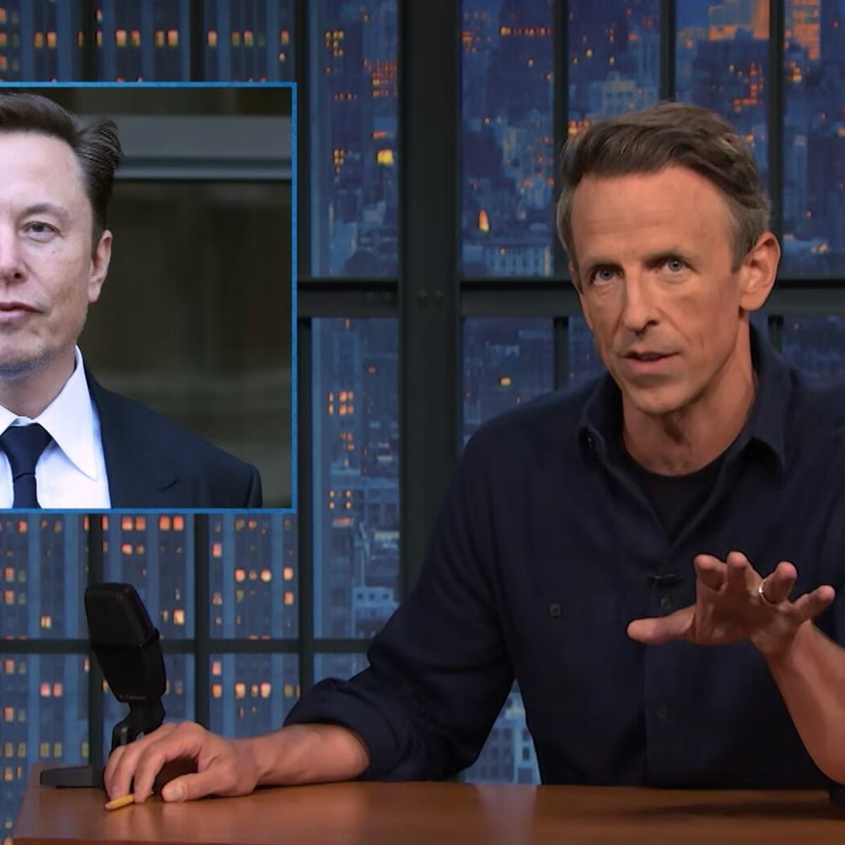 Seth meyers odyssey movie reaction mocks musk's ai hype