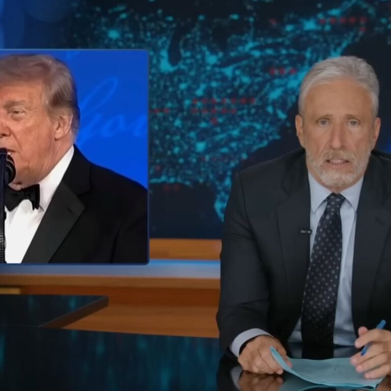 Jon stewart trump comedy routine mocked by late-night hosts