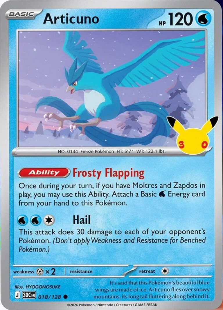 Articuno zapdos moltres revealed in 30th celebration set