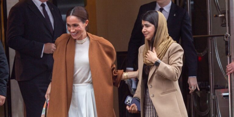 Meghan markle malala yousafzai london outfit turns heads